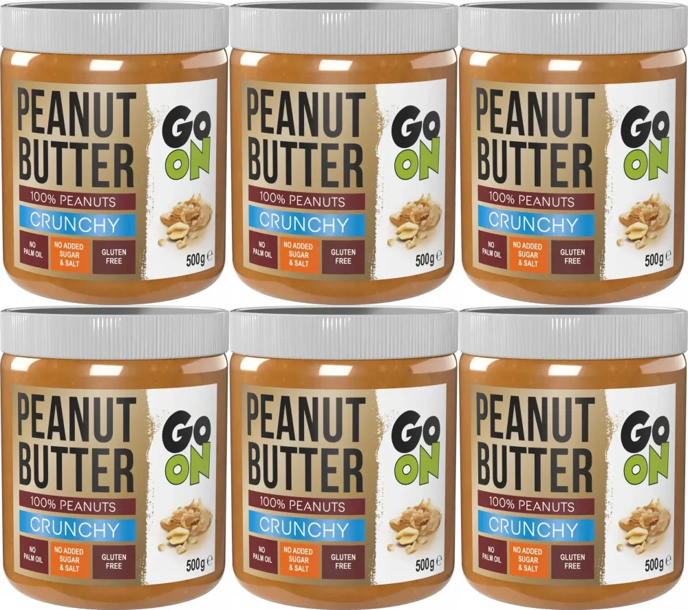 6x Masło orzechowe Sante Go On Crunchy, 500g