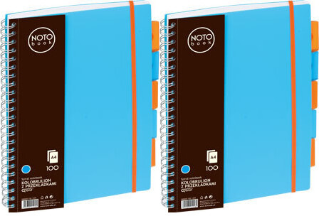 2x Kołonotatnik Grand NOTOBook, A4, w kratkę, 100 kartek, okładka PP, niebieski