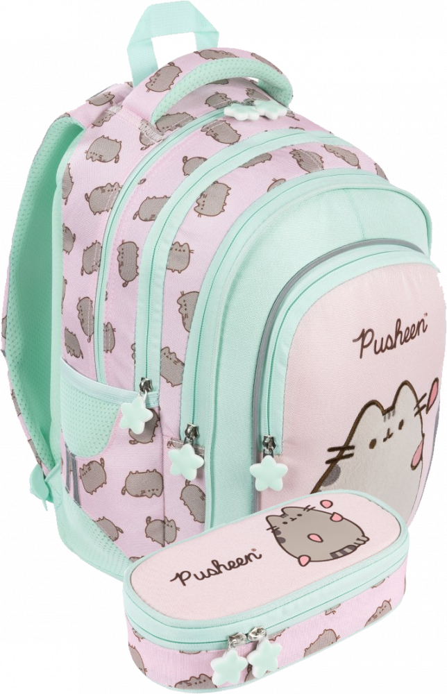 Zestaw: Plecak + piórnik saszetka Pusheen Pink