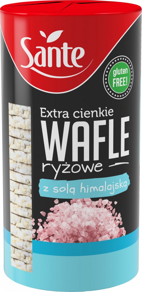 Wafle ryżowe Sante, z solą himalajską, extra cienkie, 110g