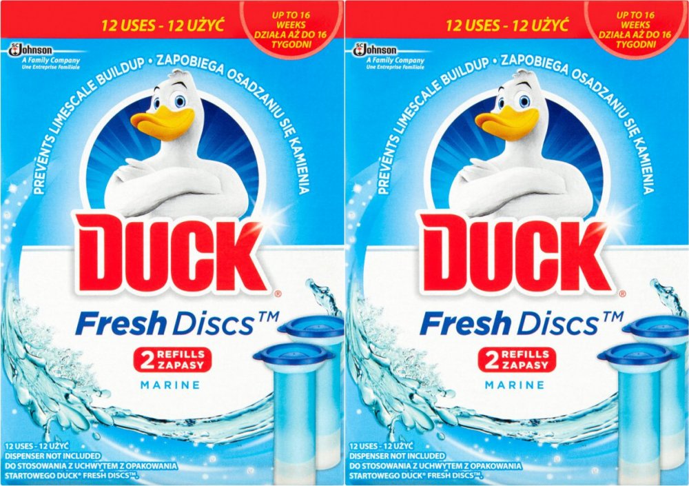 2x Krążki żelowe Duck Marine, 2 x 36ml, zapas, morski