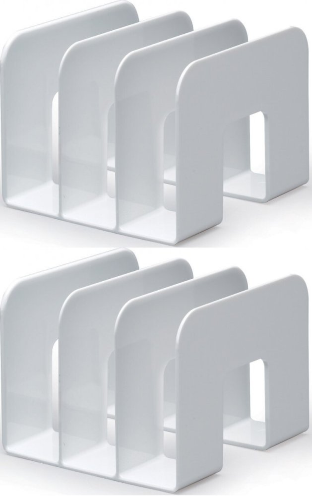 2x Stojak na katalogi Durable Trend, 215x165x210mm, biały
