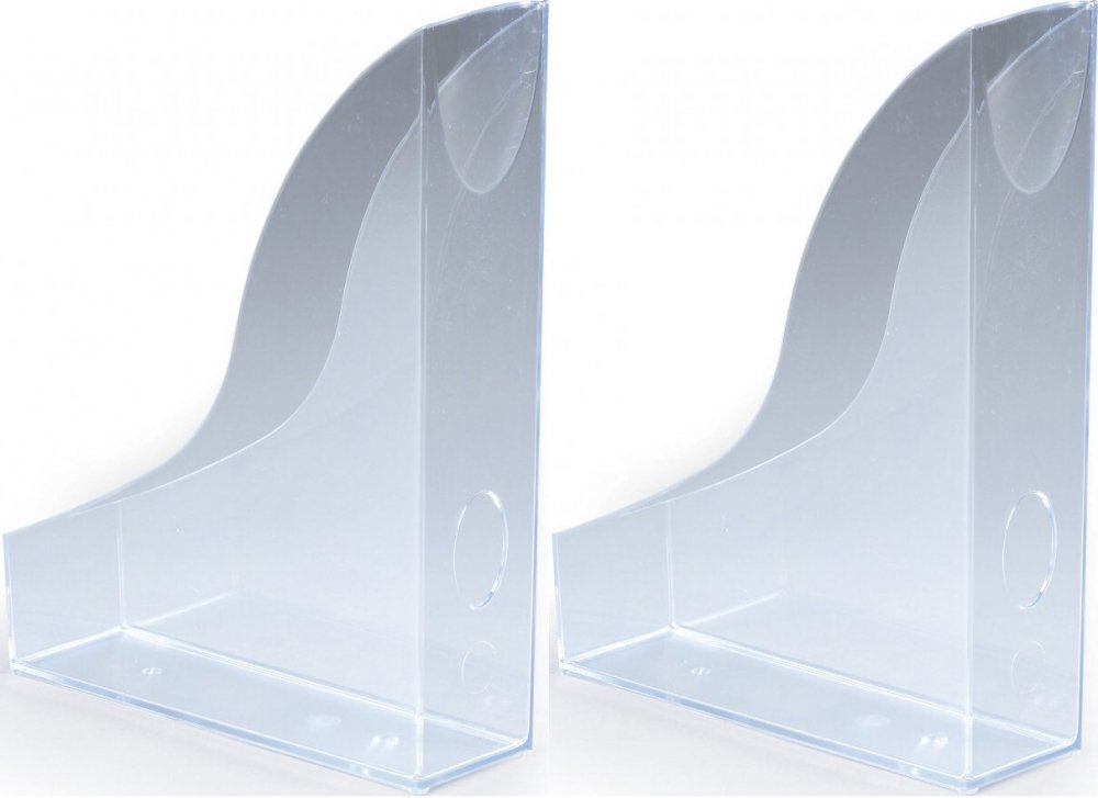 2x Organizer na dokumenty Durable Basic, A4, 73mm, do 730 kartek, przezroczysty transparentny