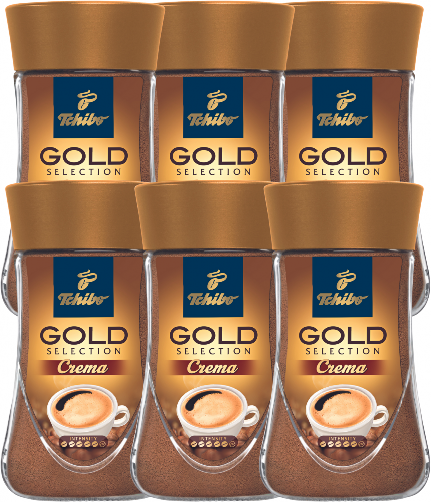 6x Kawa rozpuszczalna Tchibo Gold Selection Crema, 180g