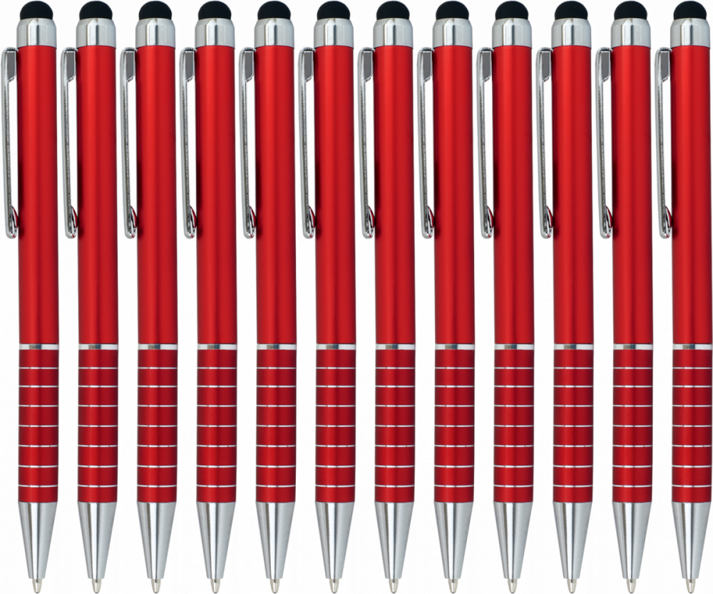 12x Długopis z gumką do smartfonów i tabletów Grand GR-3608 Touch Pen, 0.7mm, niebieski