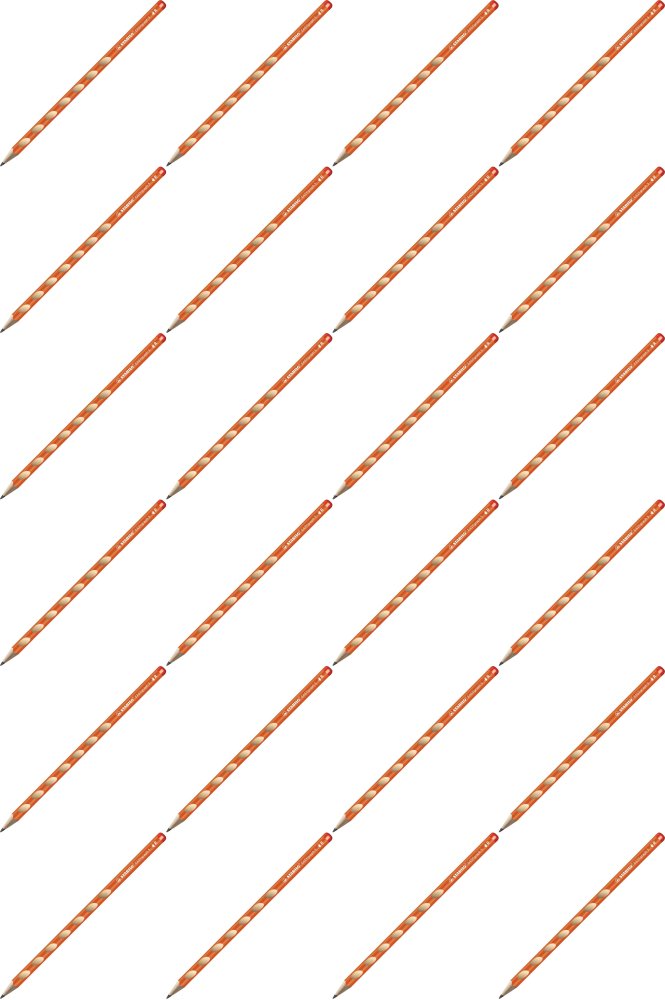 24x Ołówek Stabilo EASYgraph S, HB, cienki, dla praworęcznych, pomarańczowy