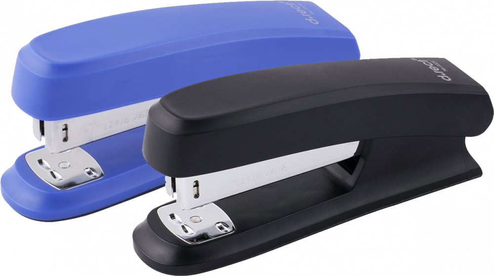 2x Zszywacz biurowy D.Rect 0324, do 30 kartek, mix kolorów