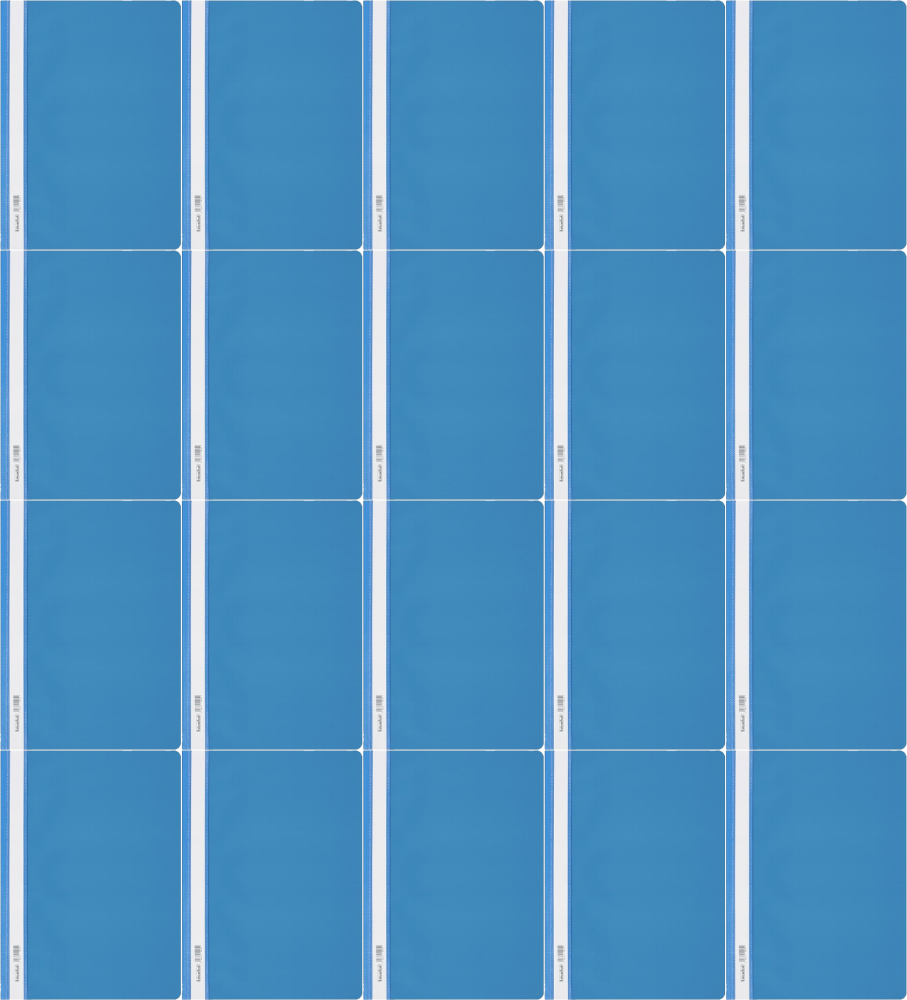 20x Skoroszyt plastikowy Biurfol, twardy, A4, jasnoniebieski