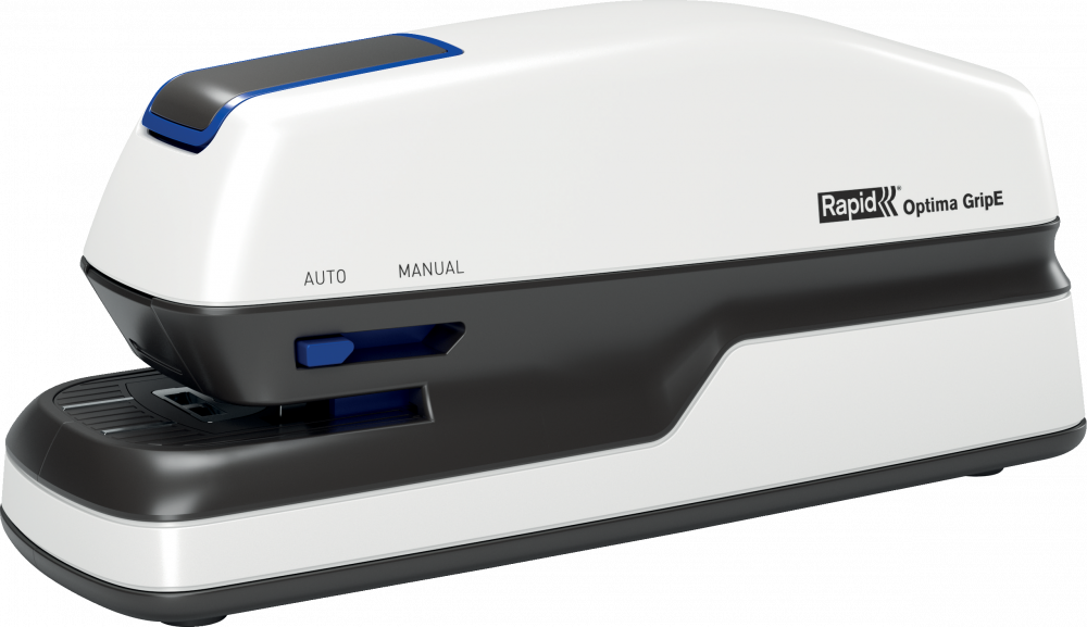 Zszywacz elektryczny Rapid Optima GripE, do 20 kartek, biało-czarny