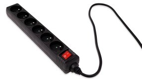 Listwa zasilająca Hama Standard, 1.5m, 6 gniazd, czarny