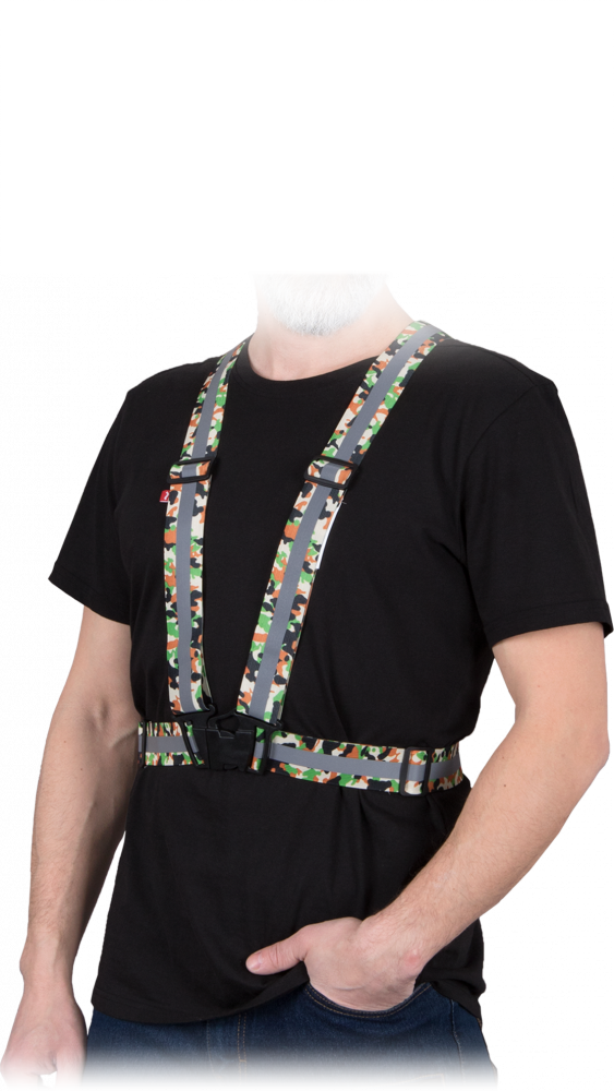 10x Szelki ostrzegawcze z pasami odblaskowymi Reis, 3.7x106cm, mix kolorów