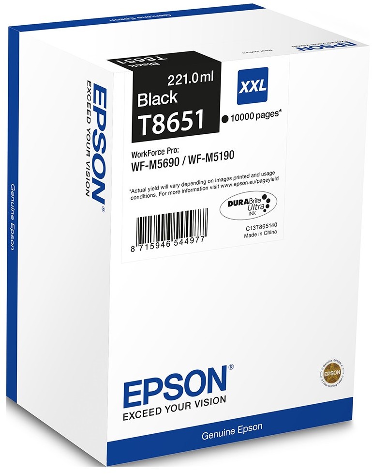 Tusz Epson T8651 XXL (C13T865140), 221ml, 10000 stron, black (czarny)