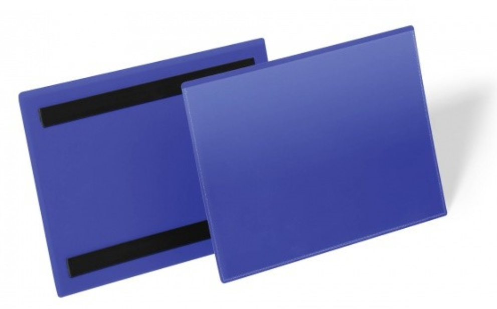 Kieszeń magnetyczna Durable, 150x67mm, 50 sztuk, niebieski