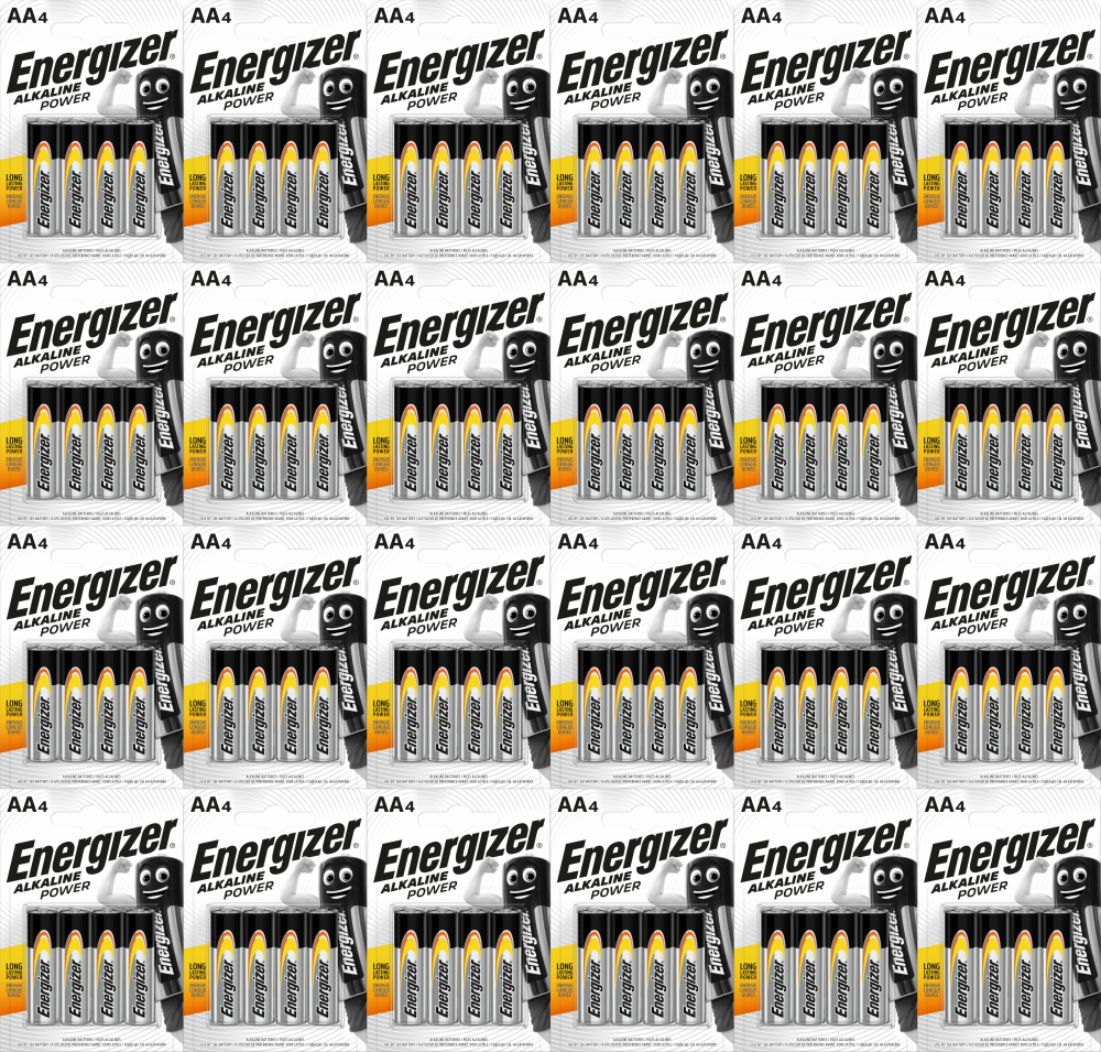 24x Bateria alkaliczna Energizer, AA, 1.5V, LR6, 4 sztuki