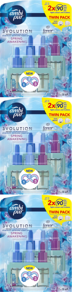 3x Wkład do odświeżacza powietrza Ambi Pur 3Volution Spring Awakening, 2 x 20ml