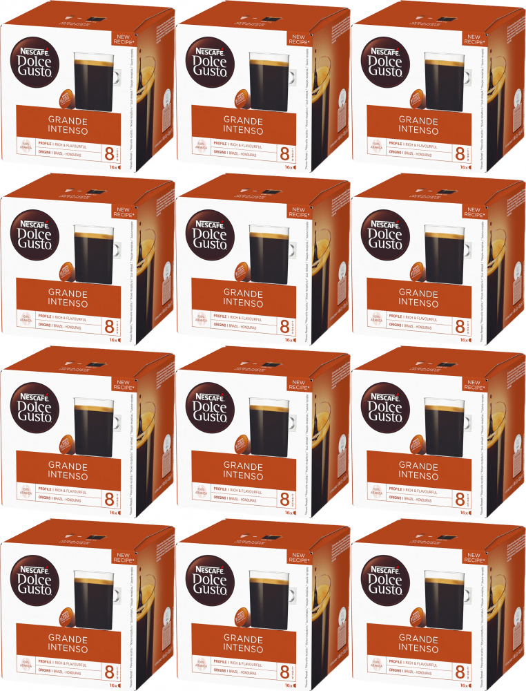 12x Kapsułki do ekspresu Nescafe Dolce Gusto Grande Intenso, 16 sztuk