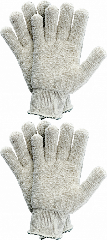 2x Rękawice robocze JS Gloves, termiczne, rozmiar 8, jasnoszary