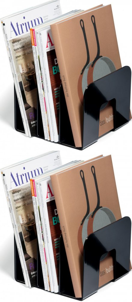 2x Stojak na katalogi Durable Trend, 215x165x210mm, czarny