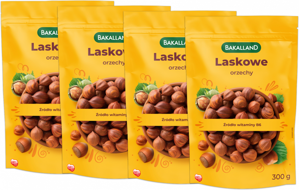 4x Orzechy laskowe Bakalland, 300g