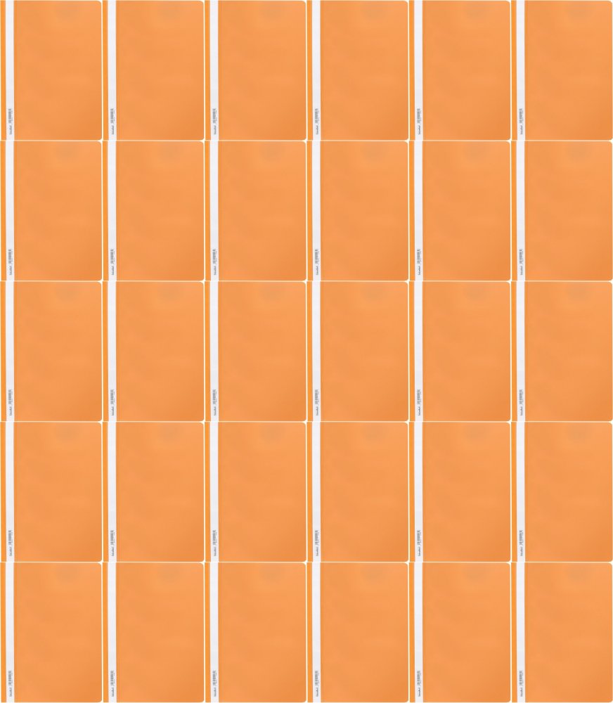 80x Skoroszyt plastikowy bez oczek Biurfol, miękki, A4, pomarańczowy