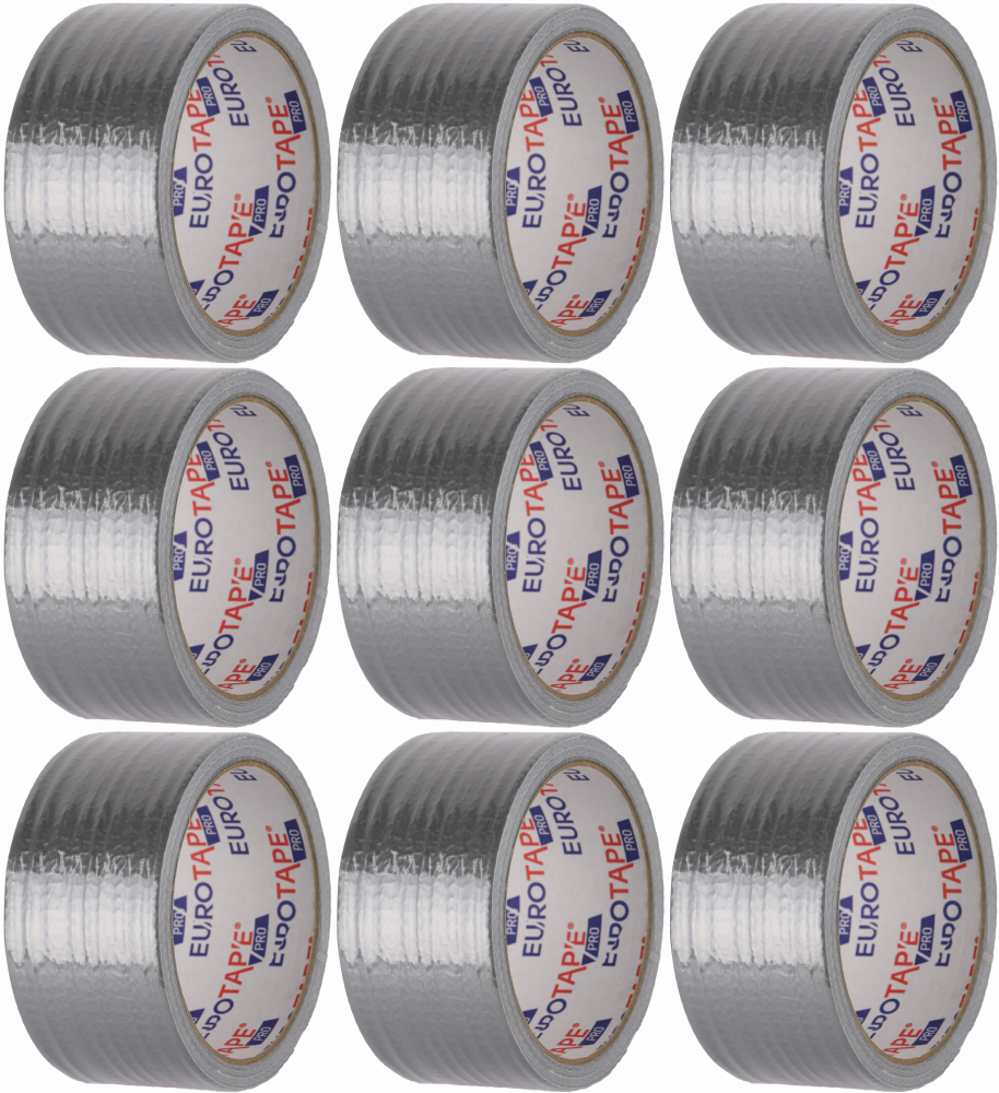 9x Taśma naprawcza Dalpo, Euro-Tape, 48mm x 10m, srebrny