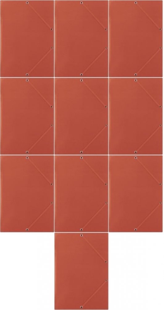 10x Teczka kartonowa z narożną gumką Donau, A4, 3-skrzydłowa, 400g/m2, czerwony