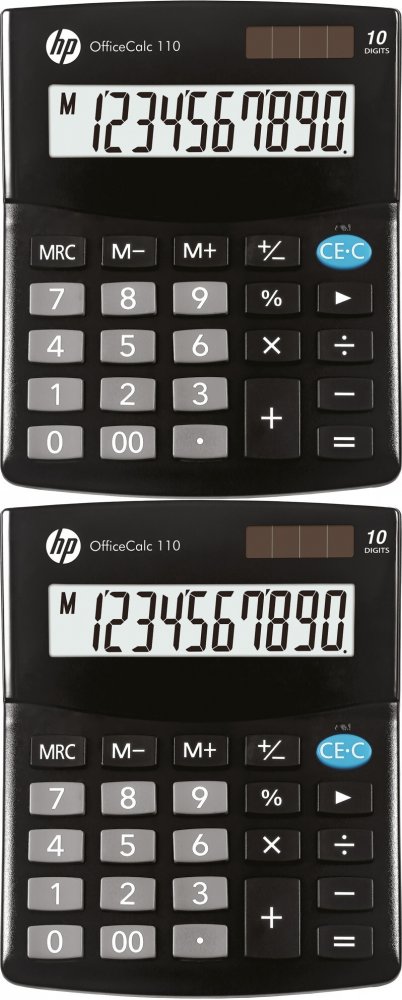 2x Kalkulator biurowy HP-OC 110/INT BX, 10-cyfr, czarny