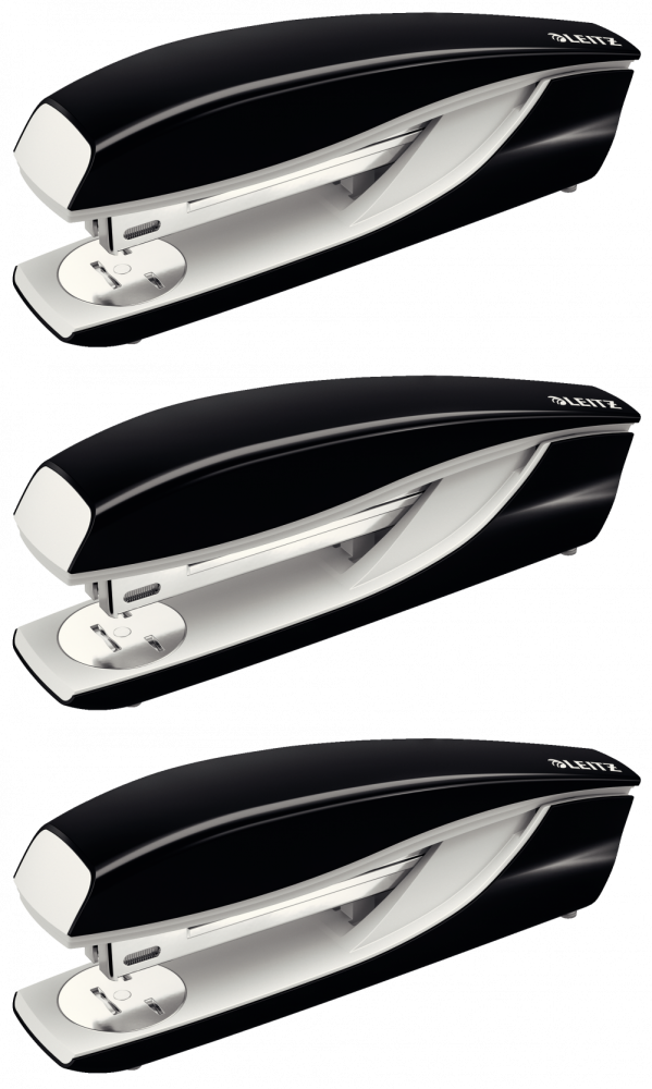 3x Zszywacz Leitz Nexxt, do 40 kartek, czarny