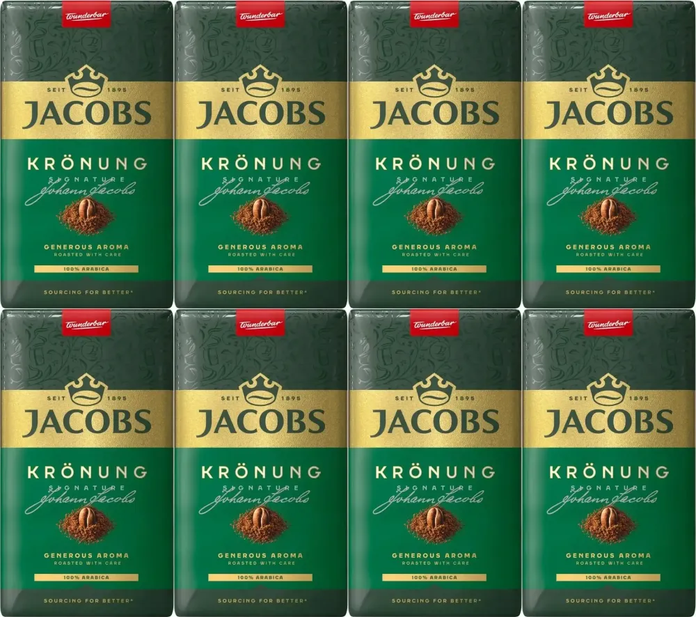8x Kawa mielona Jacobs Kronung, 500g