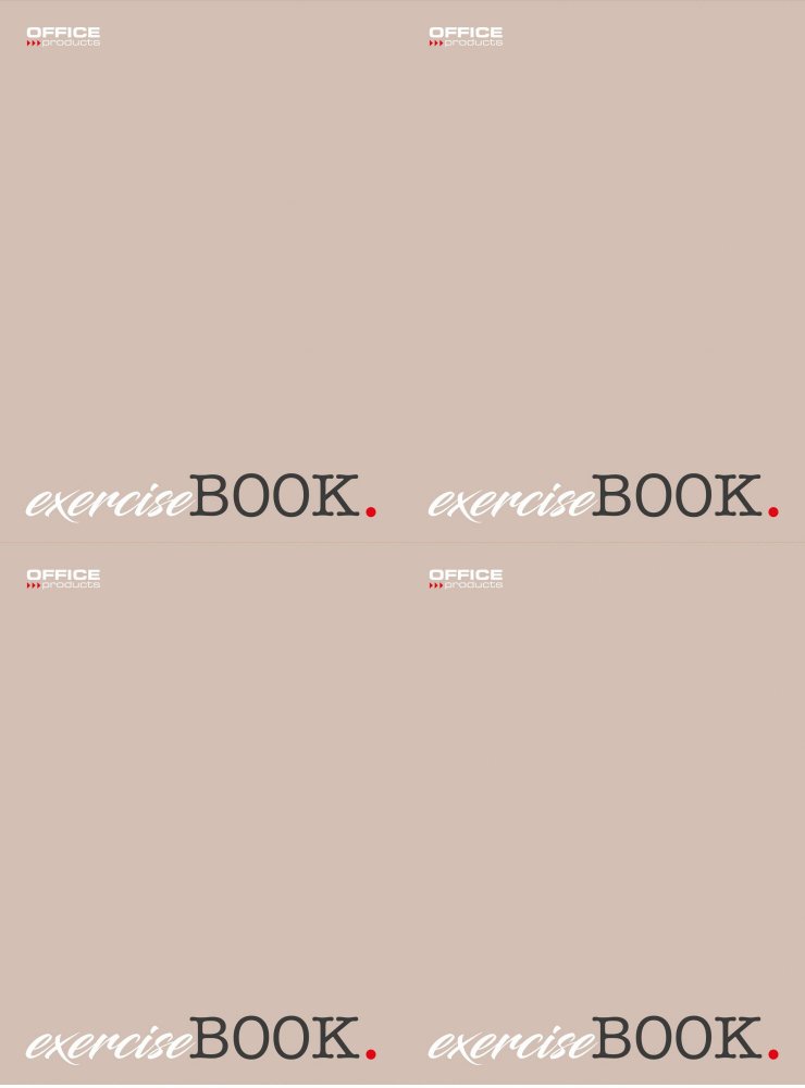 4x Zeszyt w kratkę Office Products, A5, 96 kartek, mix kolorów