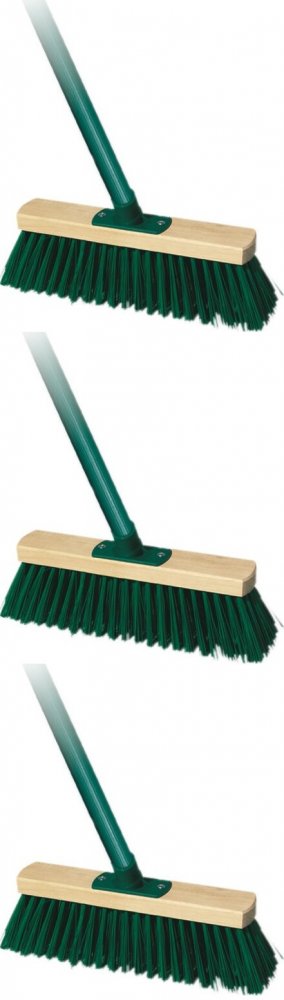 3x Miotła do zamiatania ulic York Prestige, 30cm, kij+końcówka