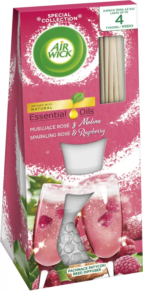 Patyczki zapachowe Air Wick, musujące Rose i malina, 30ml