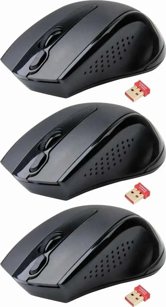 3x Myszka bezprzewodowa A4Tech G9-500F-1, optyczna, czarny