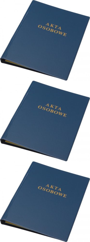 3x Teczka do akt osobowych Panta Plast, A4, PVC, granatowy