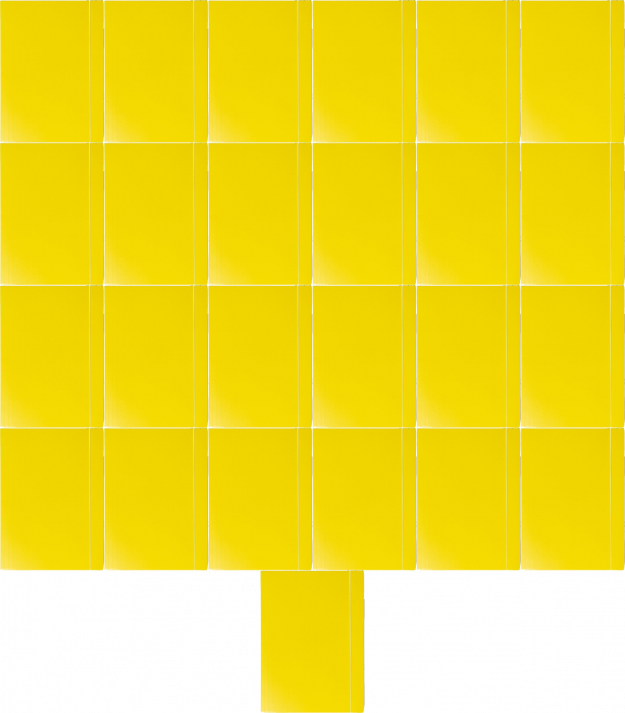 25x Teczka kartonowa z gumką Barbara, lakierowana, A4, 400g, żółty