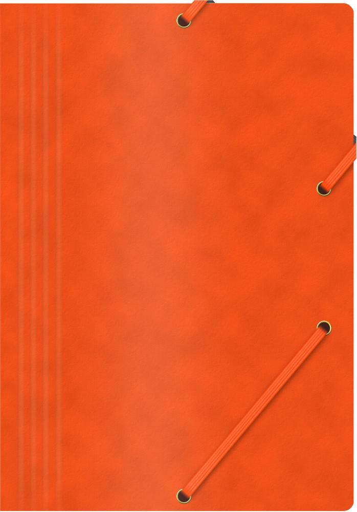 Teczka z gumką Office Products, A4, 390g/m2, preszpanowa, pomarańczowy