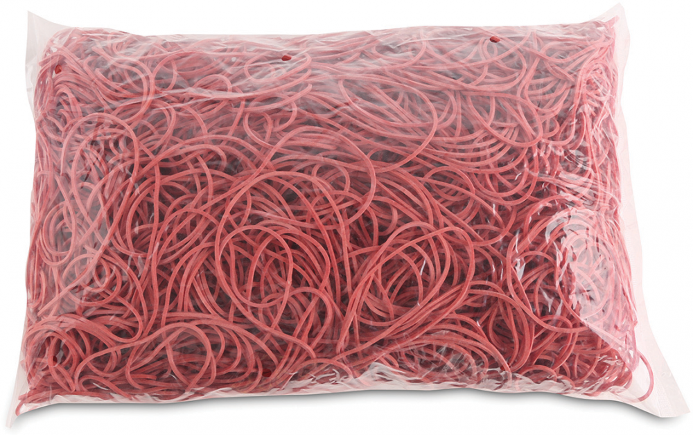 Gumki recepturki Office Products, 100mm, 1kg, czerwony