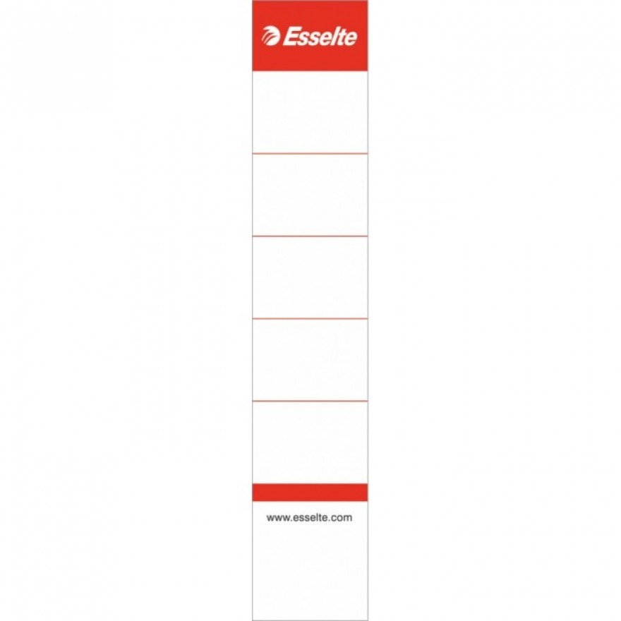 Etykiety do segregatorów Esselte, wsuwane, 30x158mm, 10 sztuk, biały