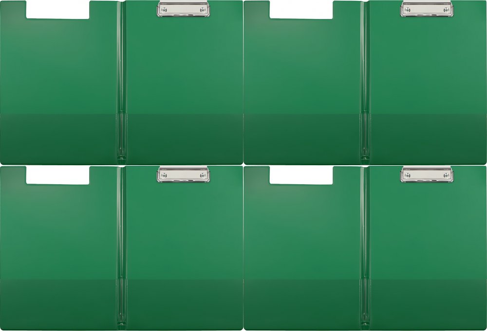 4x Clipboard D.Rect, z okładką, A4, zielony