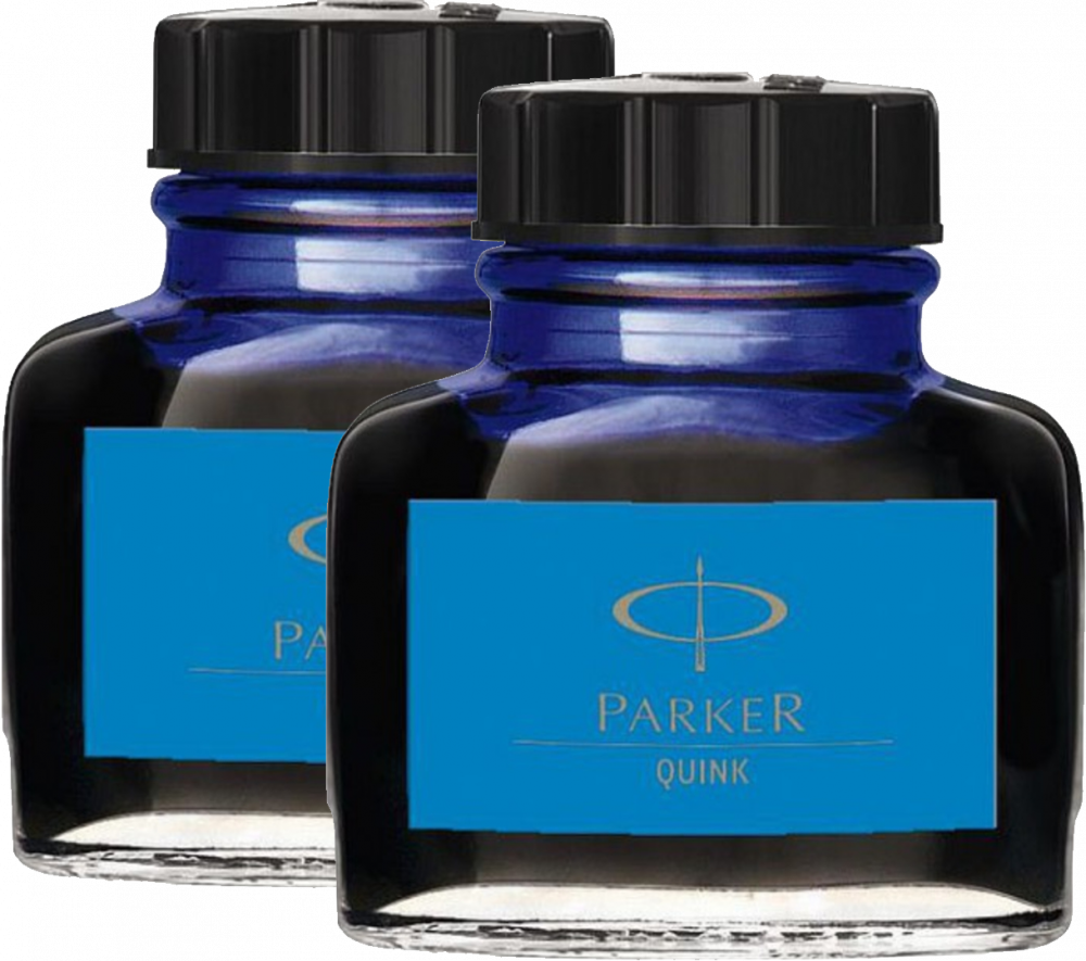2x Atrament do pióra wiecznego Parker, 57ml, niebieski