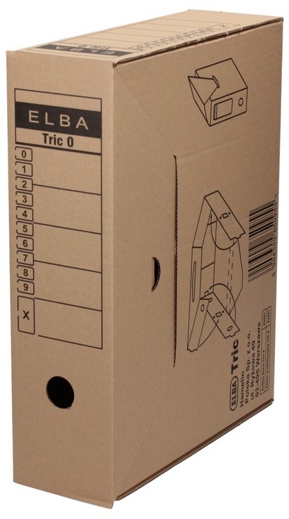 Pudło archiwizacyjne Elba Tric 0, A4, 95mm, brązowy