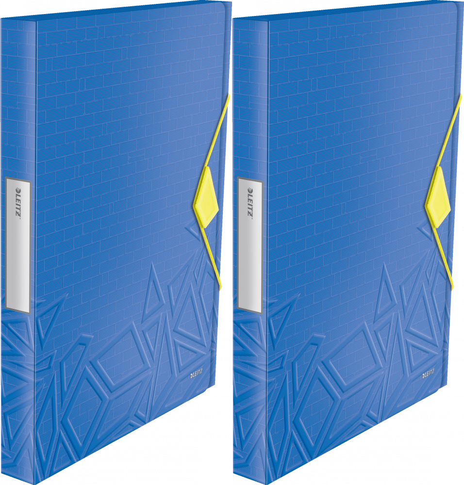 2x Teczka plastikowa z gumką Leitz Urban Chic, A4, 25 mm, niebieski