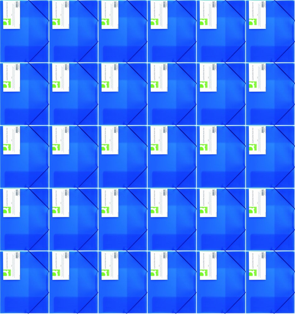 72x Teczka z gumką Q-connect, A4, plastikowa, 3-skrzydłowa, transparentny niebieski