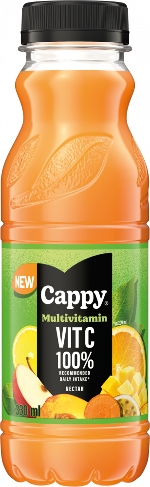 Nektar multiwitamina Cappy z wit C, butelka PET, 0.33l