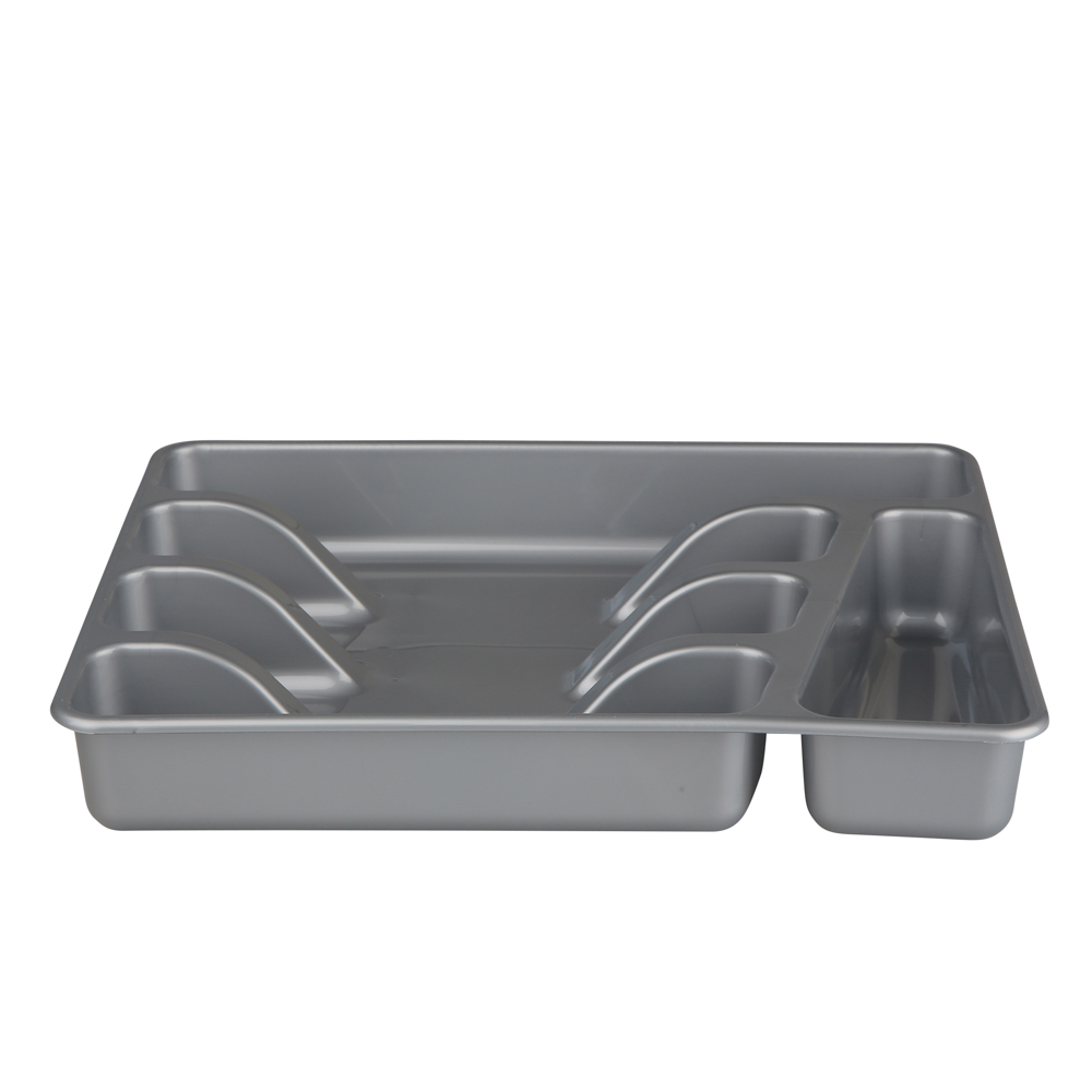 Wkład do szuflady na sztućce Bentom, 34 x 26cm, srebrny