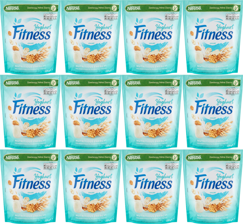 12x Płatki Nestle Corn Flakes Fitness, z jogurtem, 225g