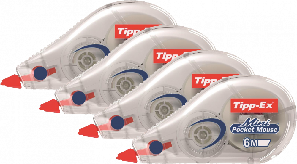 4x Korektor w taśmie Tipp-Ex Mini Pocket Mouse, 5mmx6m