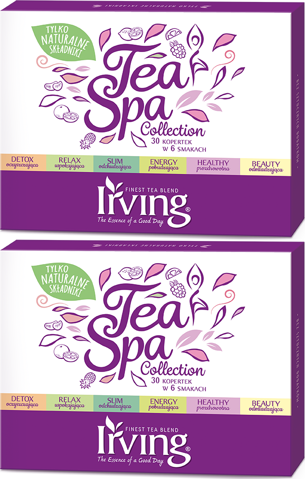 2x Zestaw herbat w kopertach Irving Tea SPA, 30sztuk x 1.5g, 6 smaków