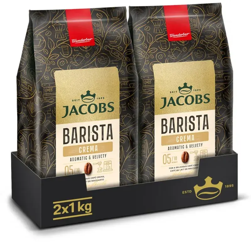 2x Kawa ziarnista Jacobs Barista Editions Crema, 1kg
