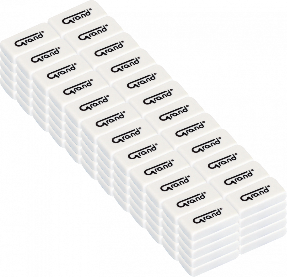 120x Gumka ołówkowa Grand GR-360, 30x15x6mm, biały
